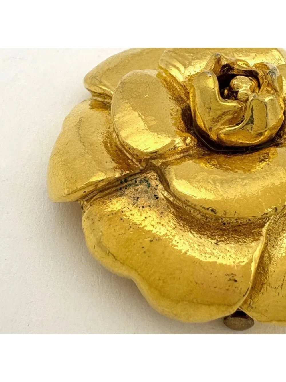 Chanel Brooch Camellia Gold Plated